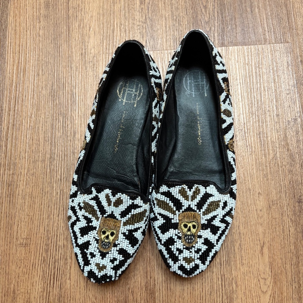 House of Harlow beaded shoes.  Vintage.   Size 37.5.